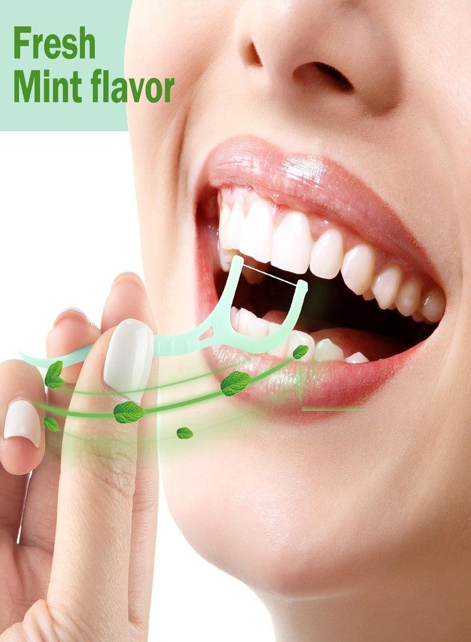 Maxcheck 2000 Count Floss Picks Bulk Natural Dental Floss Picks Toothpicks Sticks High Pull Tooth Flosser Sustainable for Teeth(Green) - Image 5